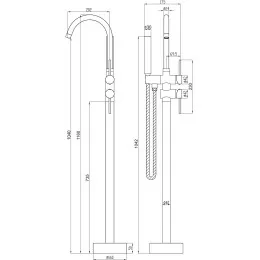 Grifo bañera exenta cromado