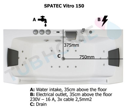 whirlpool bathtub drawing