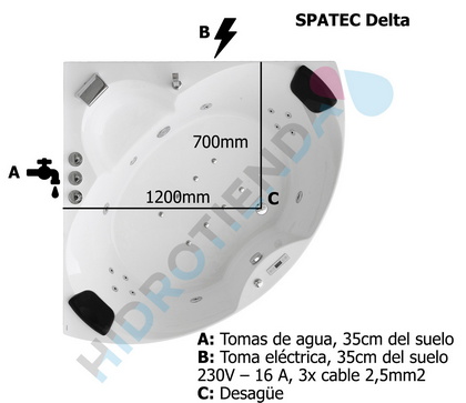 diagrama bañera hidromasaje