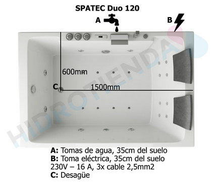 diagrama bañera hidromasaje