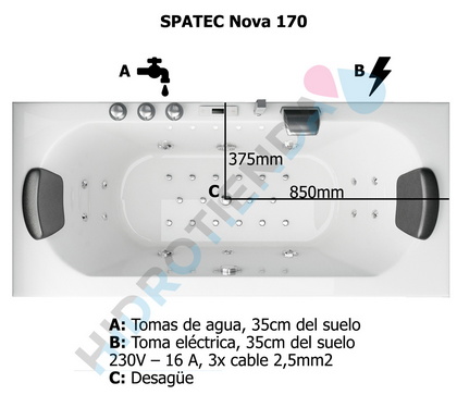 diagrama bañera hidromasaje