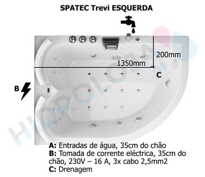 diagrama banheira hidromassagem esquerda